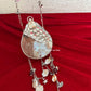 Mini Mother of Pearl Clutch Avacado Silver