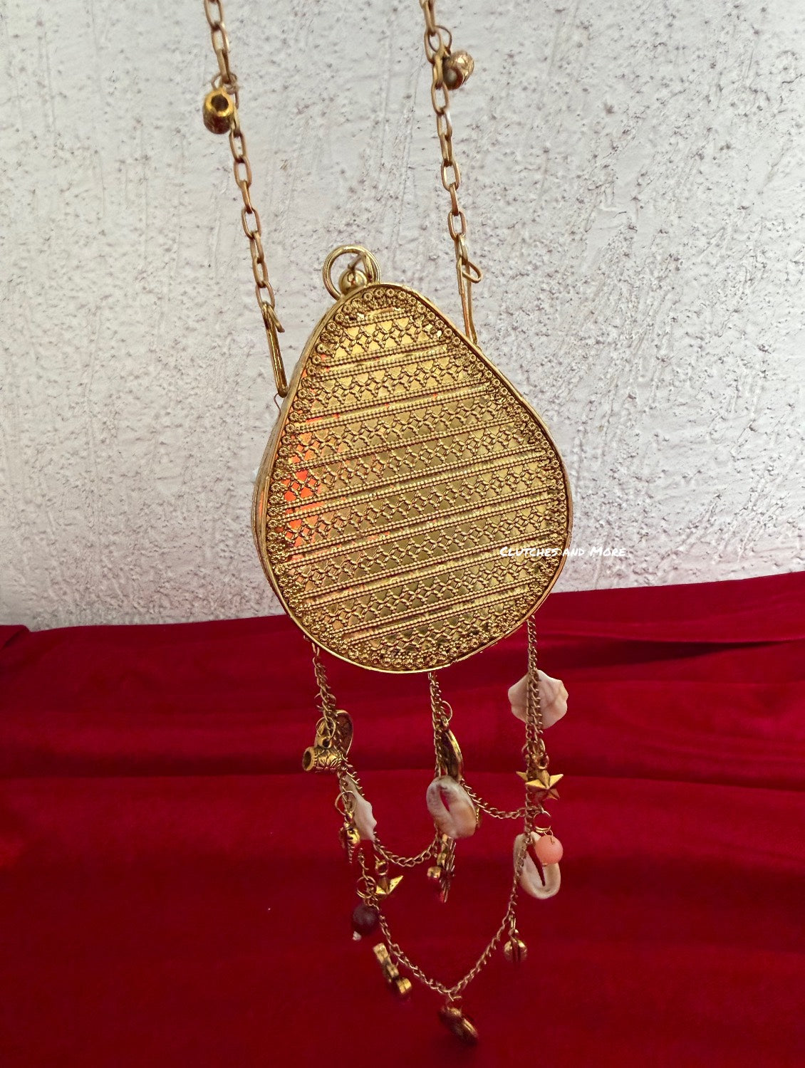 Mini Mother of Pearl Clutch Avacado Gold