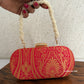 Adaa Banarsi Clutch Red