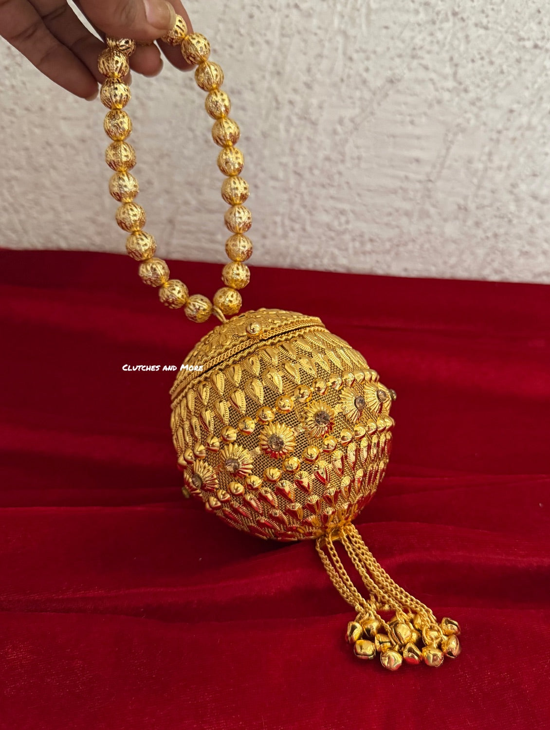 Mini Metal Potli Bag Gold