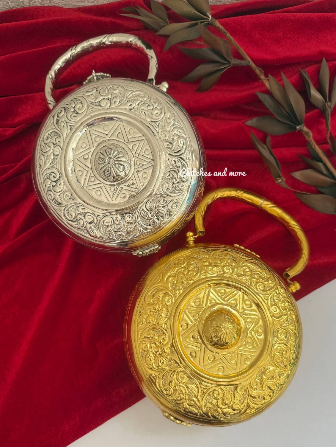 Brass Chakra Silver Bag
