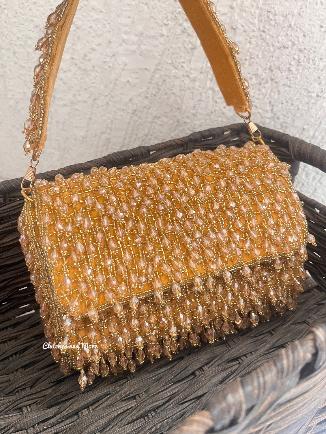 Amara Crystal Bag Gold