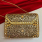 Kasika Kundan Brass Clutch Gold Nude