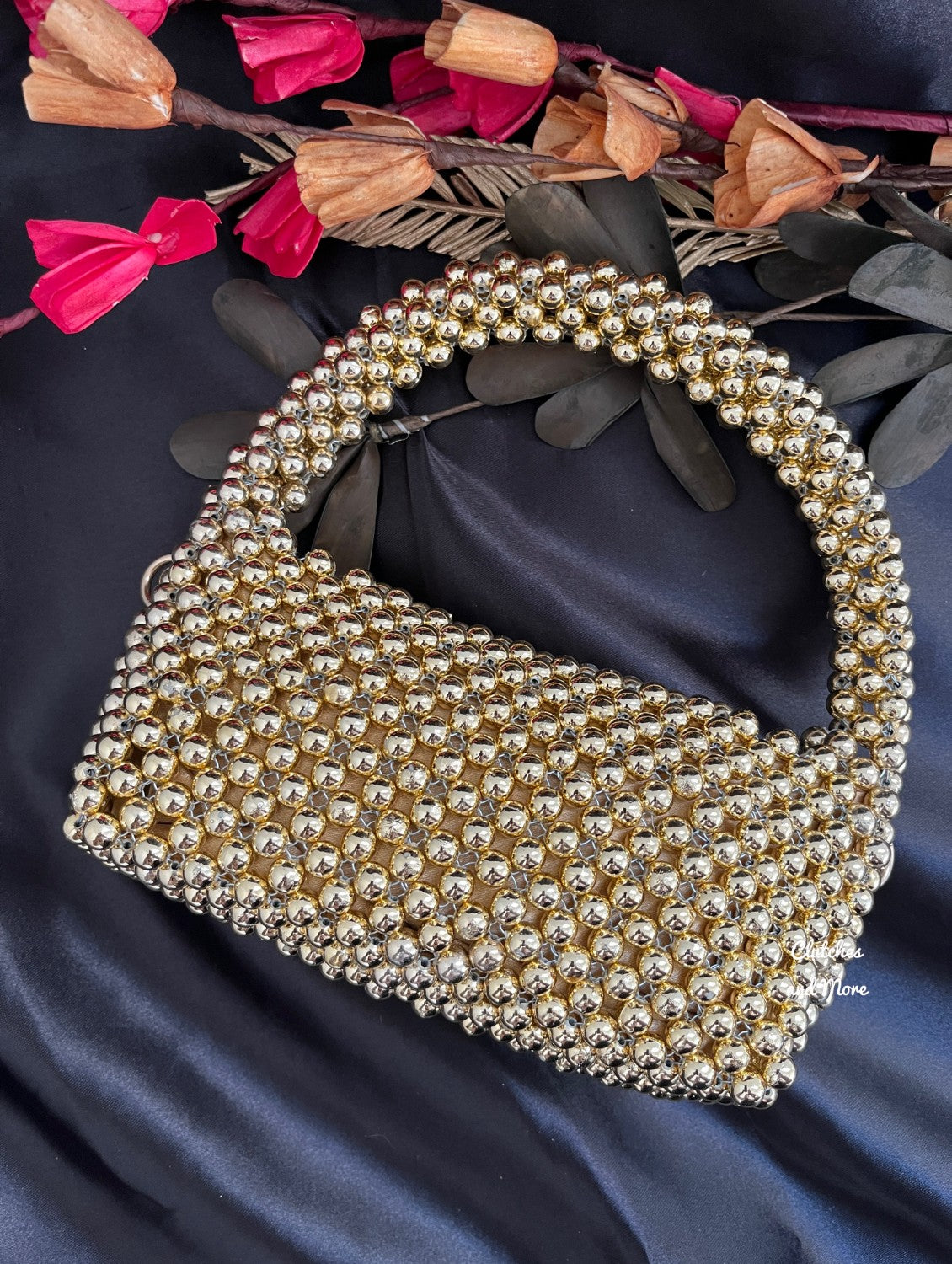 Trend Setter Gold Pearl Bag