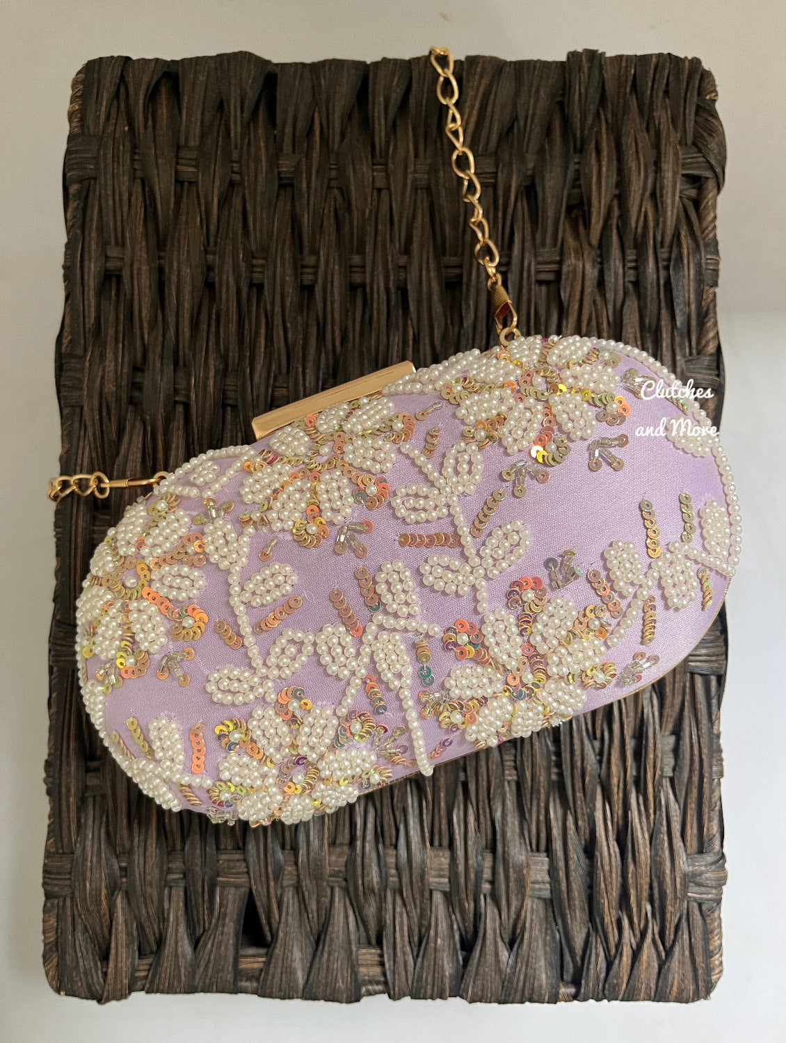 Lavender Capsule Clutch