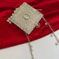 Mumtaz Mini Metal Jaal Bag Silver