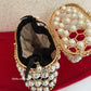 Cage Pearl Bucket Bag (Black)