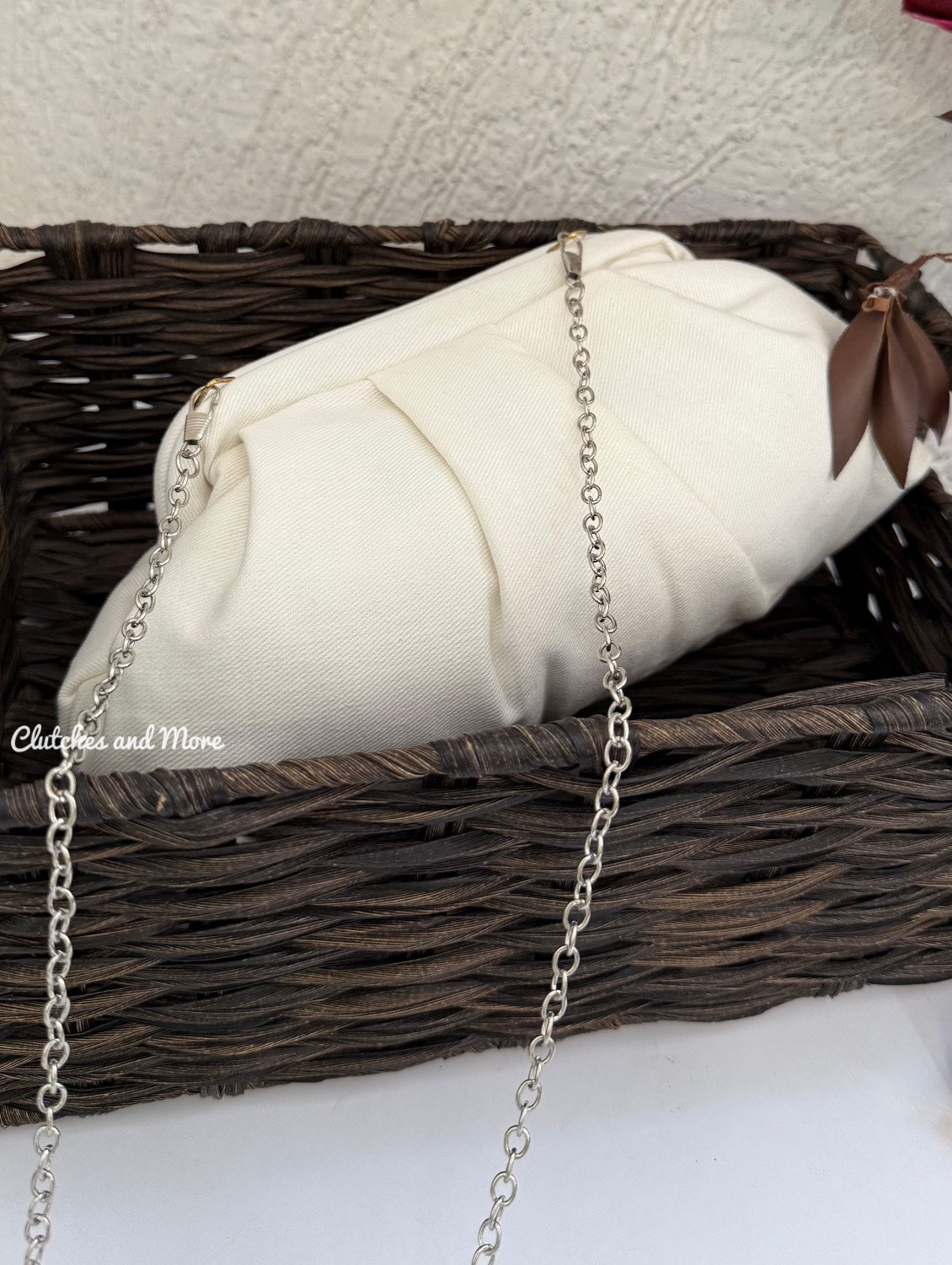 Denim Cloud Bag White