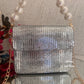 Dazzle Dem Box Clutch Silver