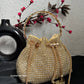 Rhinestone Bucket Bag Gold