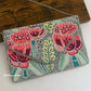 Grey Pink Floral  Envelope Bag