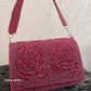 Rose Flap Bag Maroon