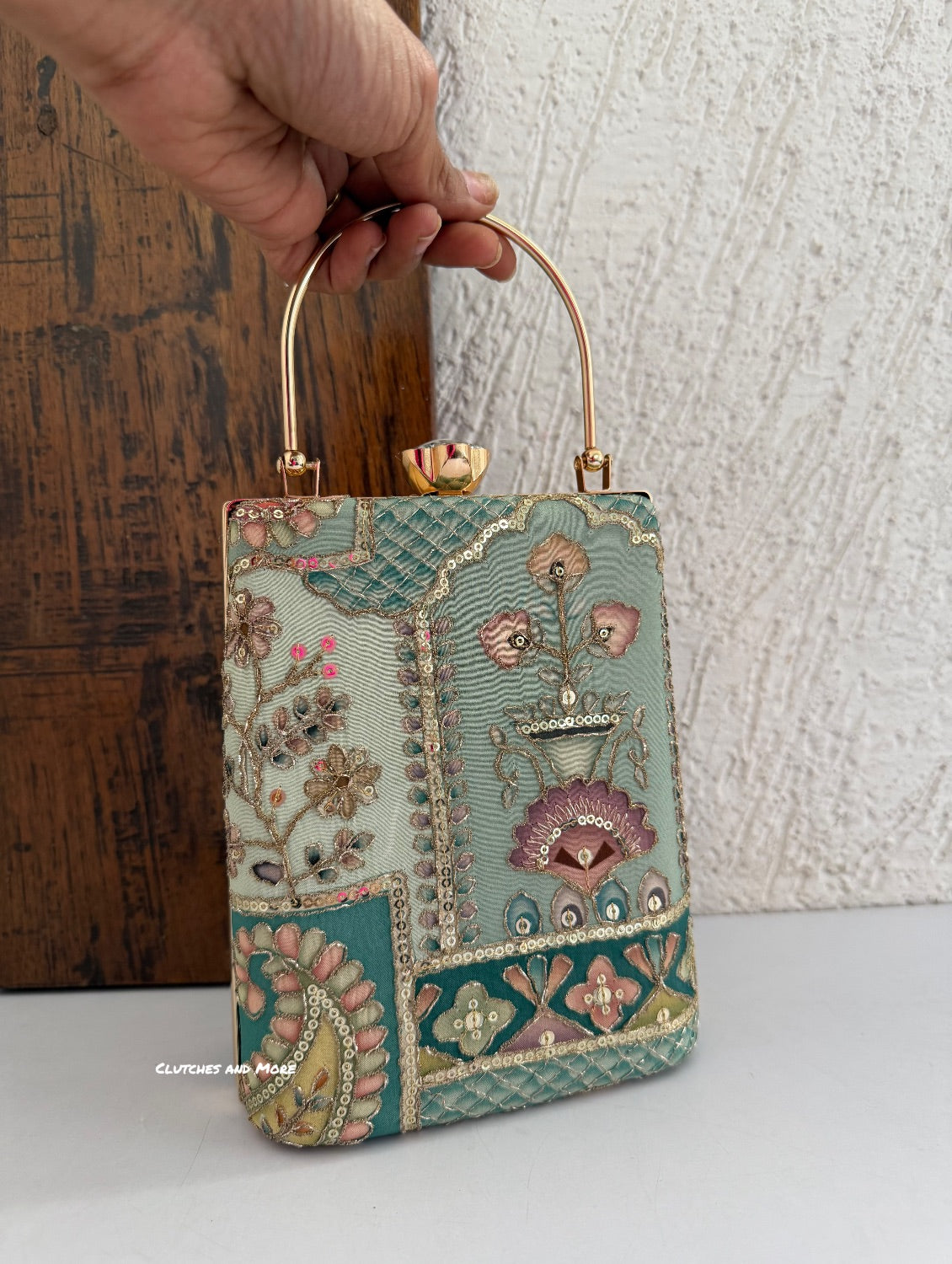 Maharani Party Bag Green Ferozi Multi