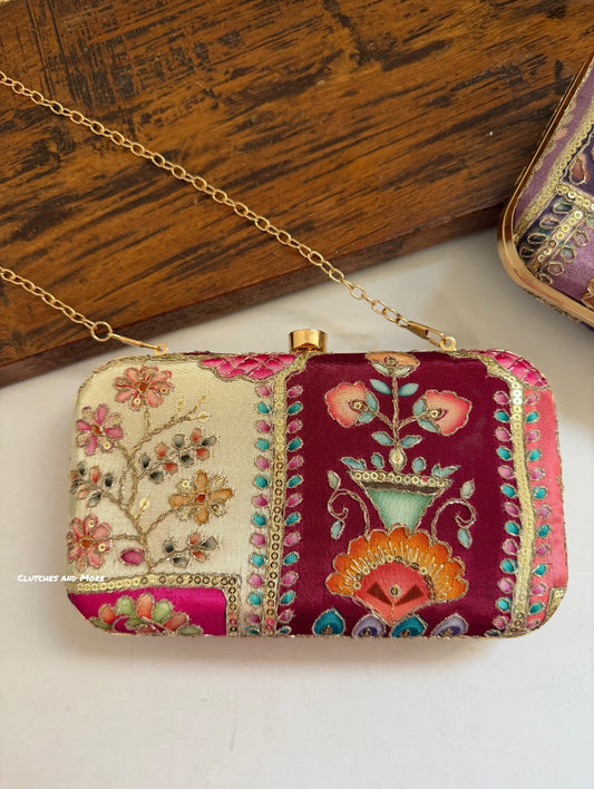Maharani Party Bag Pink White Multi