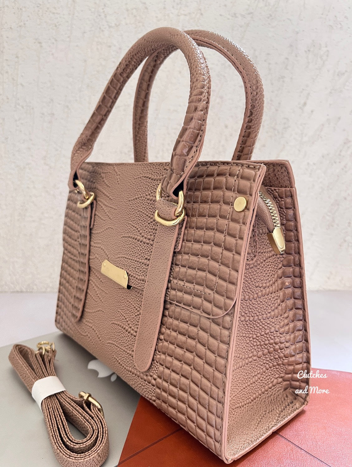 Croco Nude Tote