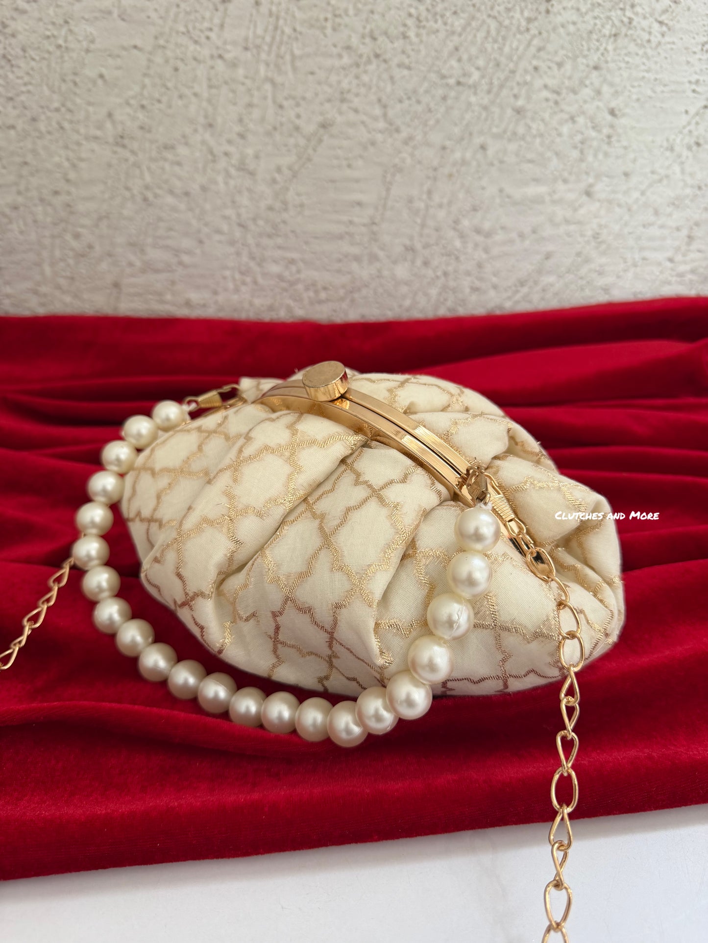 Batua Bag White Gold