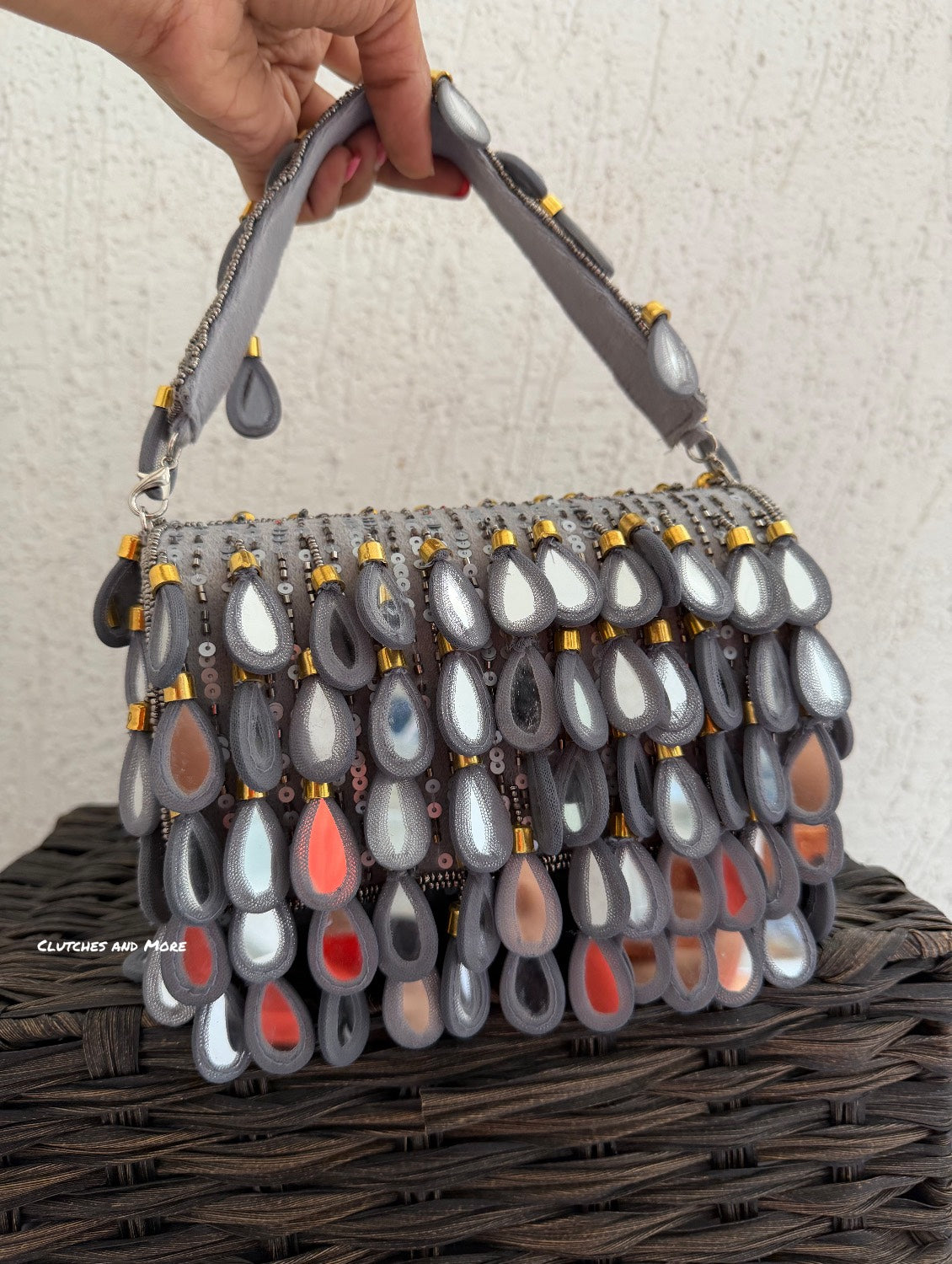 Mirror Flap Bag Silver