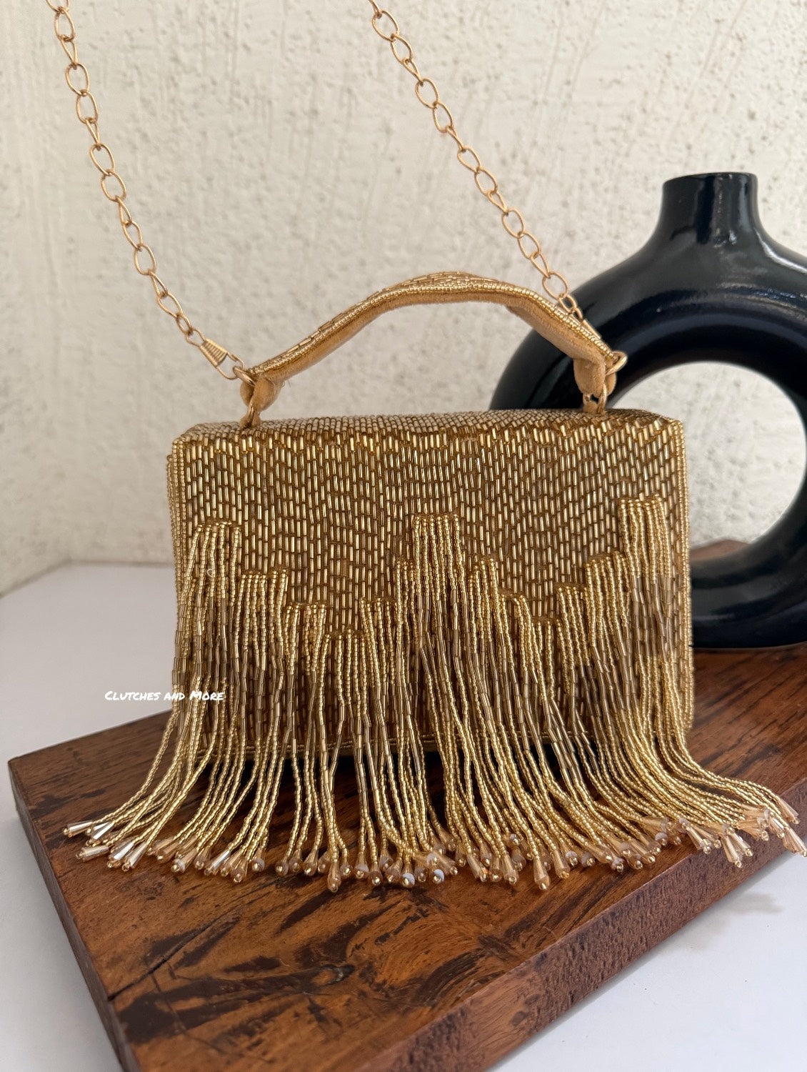 Mannat Gold Tassle Bag