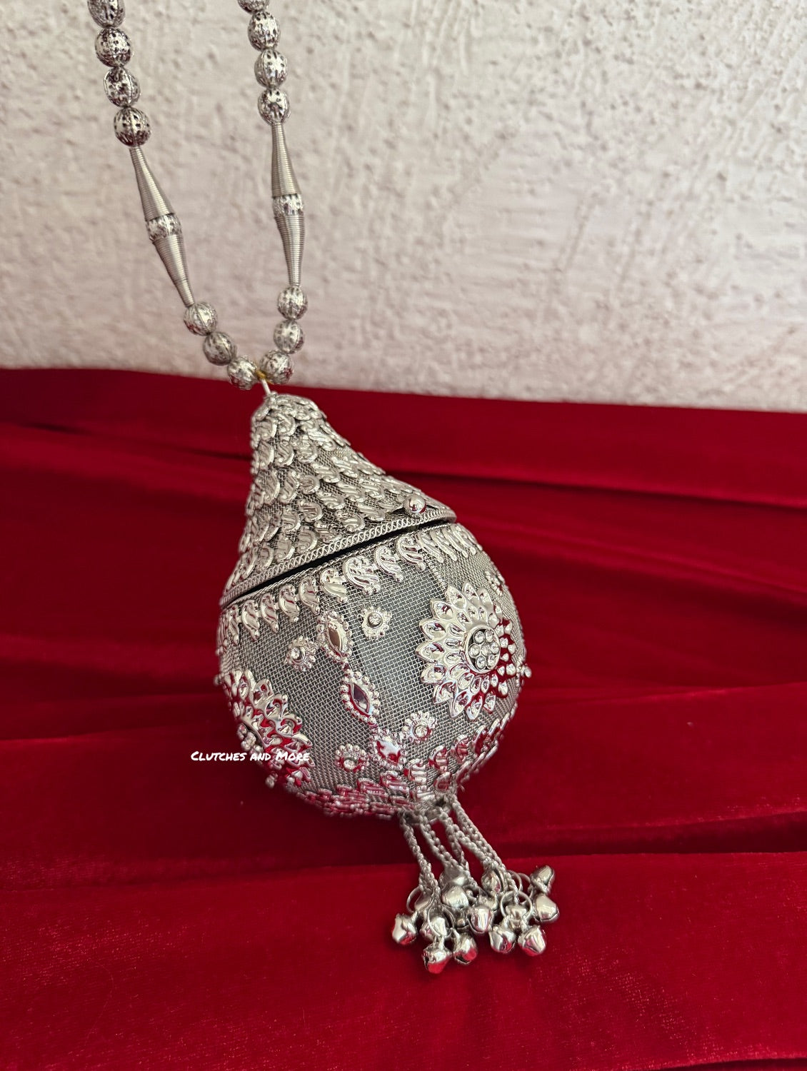 Mini Metal Potli Bag Sliver