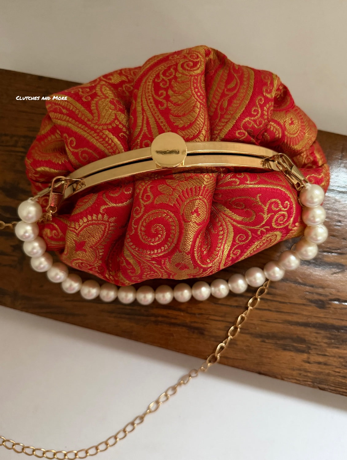 Banarsi Batua Bag Red