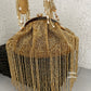 Golden Batua Bag with long Tassles