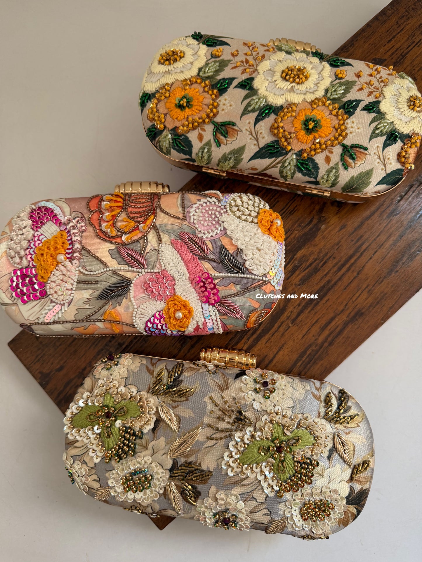 Poppy Floral Capsule Clutch Multicoloured