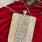 Mother of Pearl luxury clutch Silver