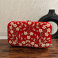 Maahi Red Handwork Clutch Bag