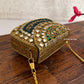 Kasika Kundan Brass Clutch Mini Multicoloured