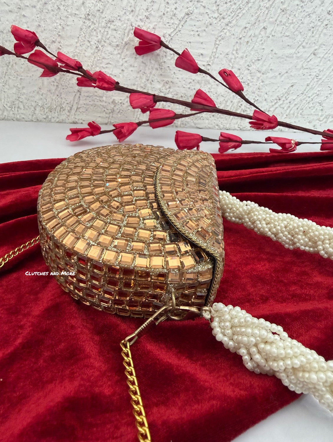 Boho Gold Mini Shell Bag