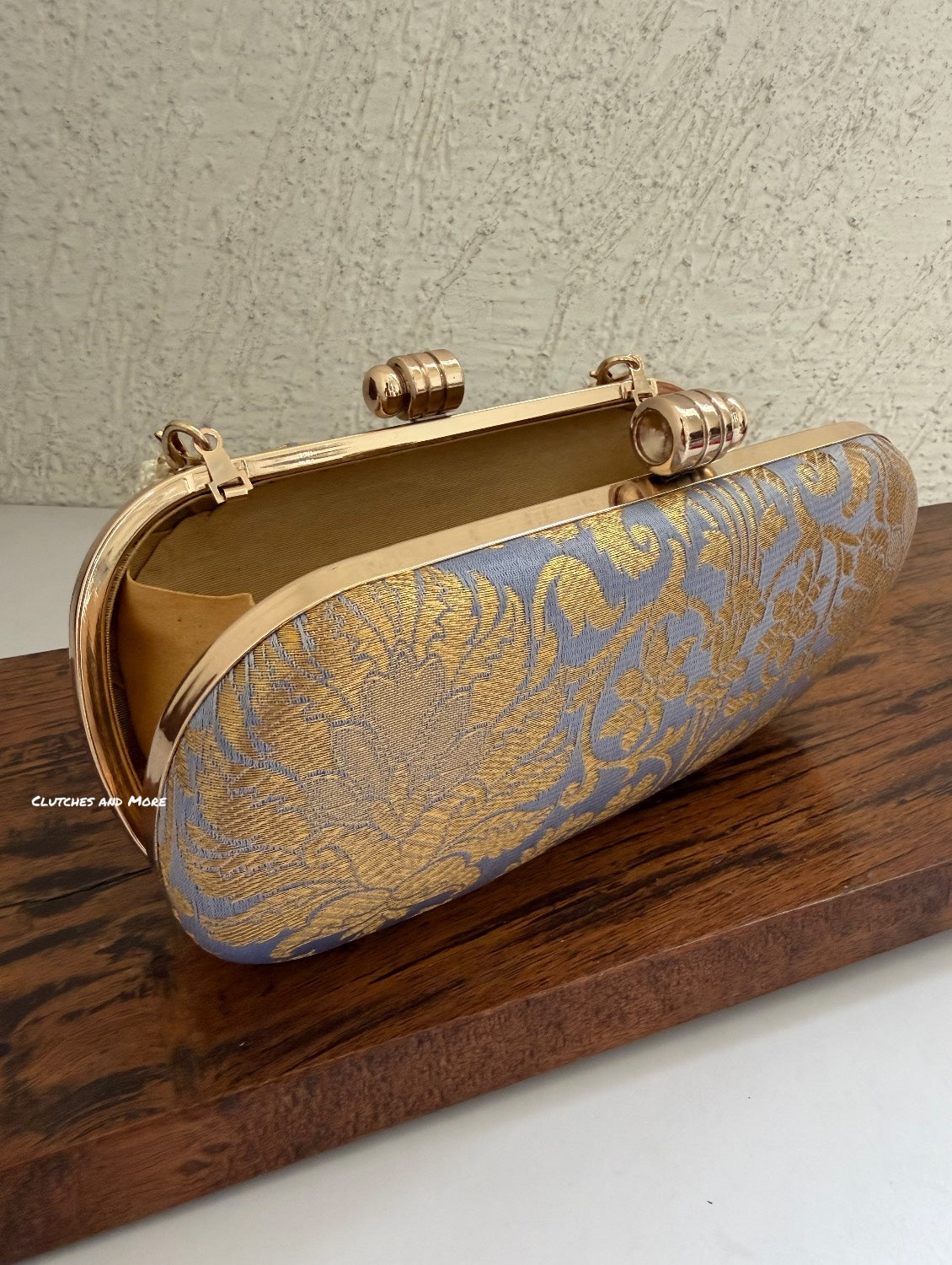 Adaa Banarsi Clutch Silver