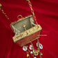 Mini Mother of Pearl Square Clutch Gold