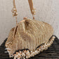 Gold Pearl Droplets Batua Bag