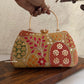 Lakhnawi Chikankari Box Clutch Gold