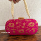 Adaa Banarsi Clutch Rani Pink
