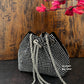 Silver and Black Bucket Bag