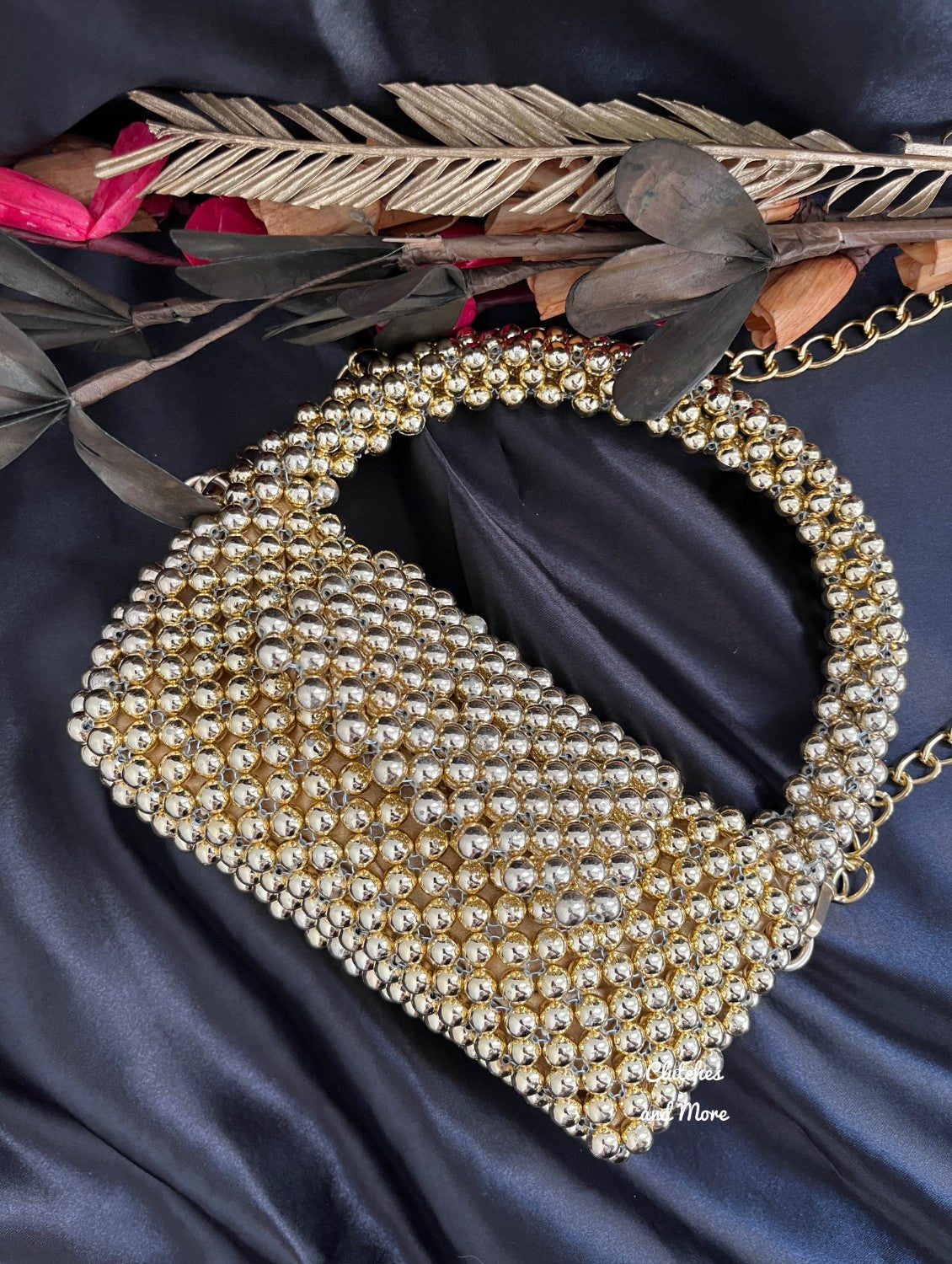 Trend Setter Gold Pearl Bag