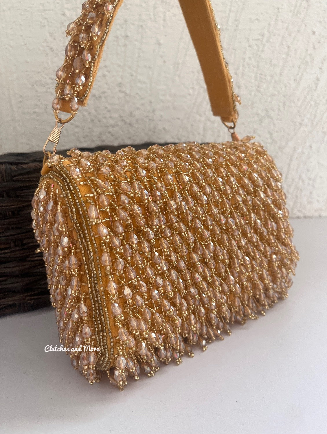 Amara Crystal Bag Gold