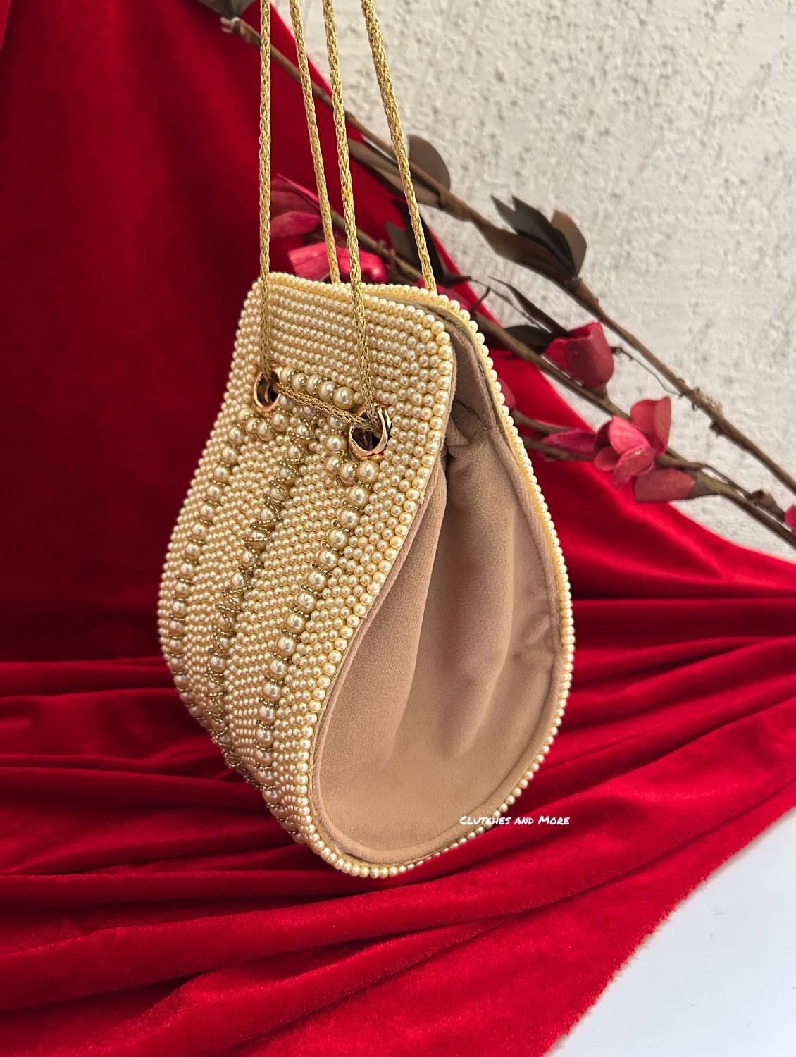 Pearl Droplet Bag Gold