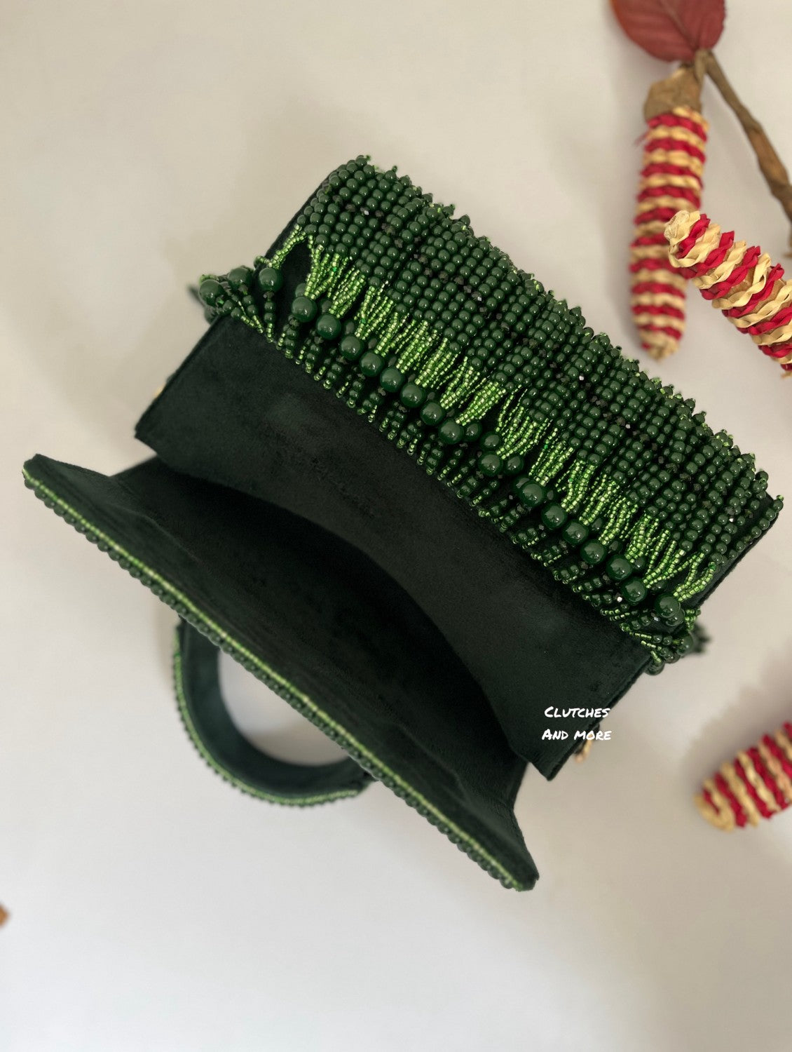 Luxe tassle Green flap bag