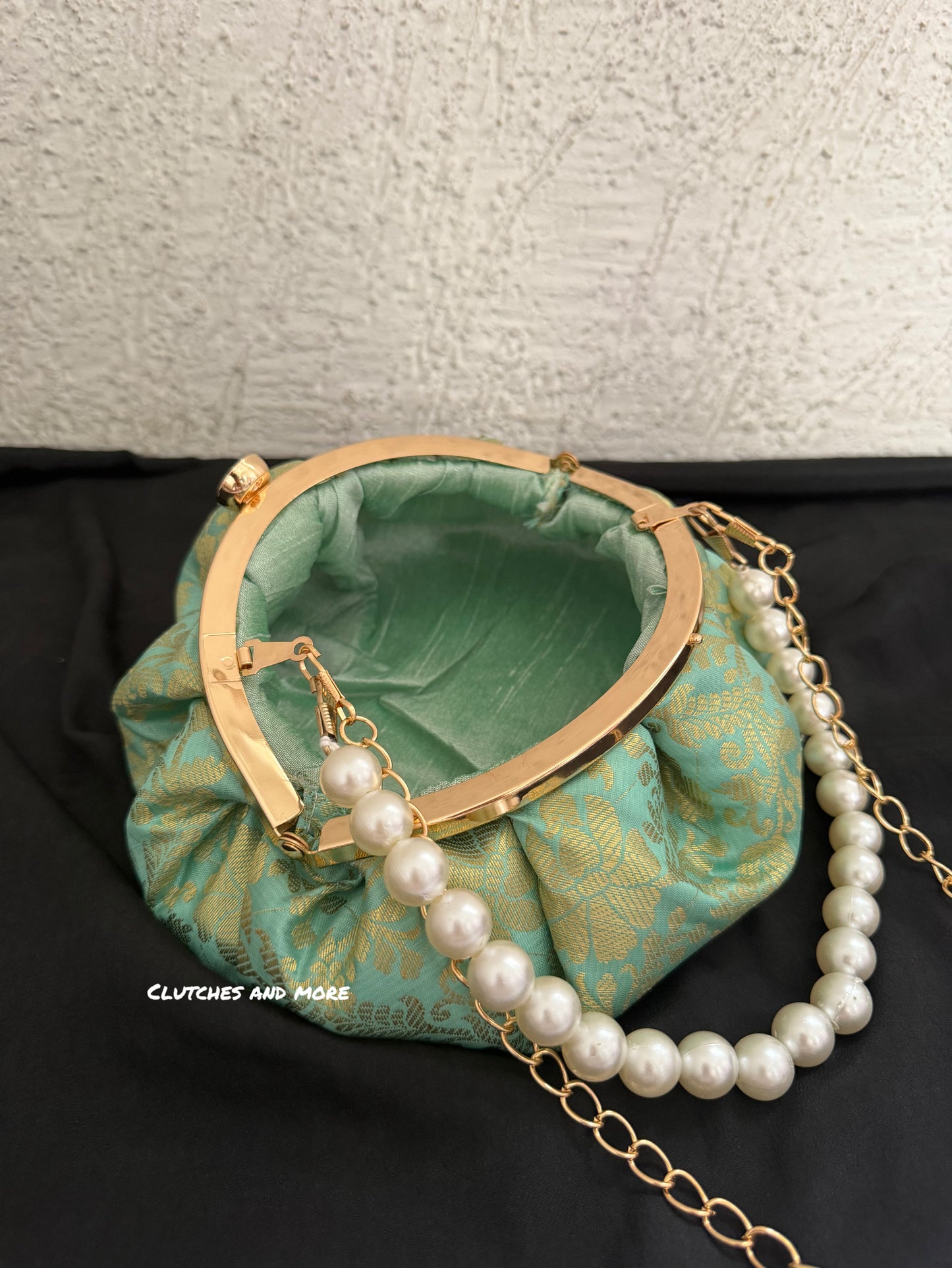 Banarsi Batua Bag Green