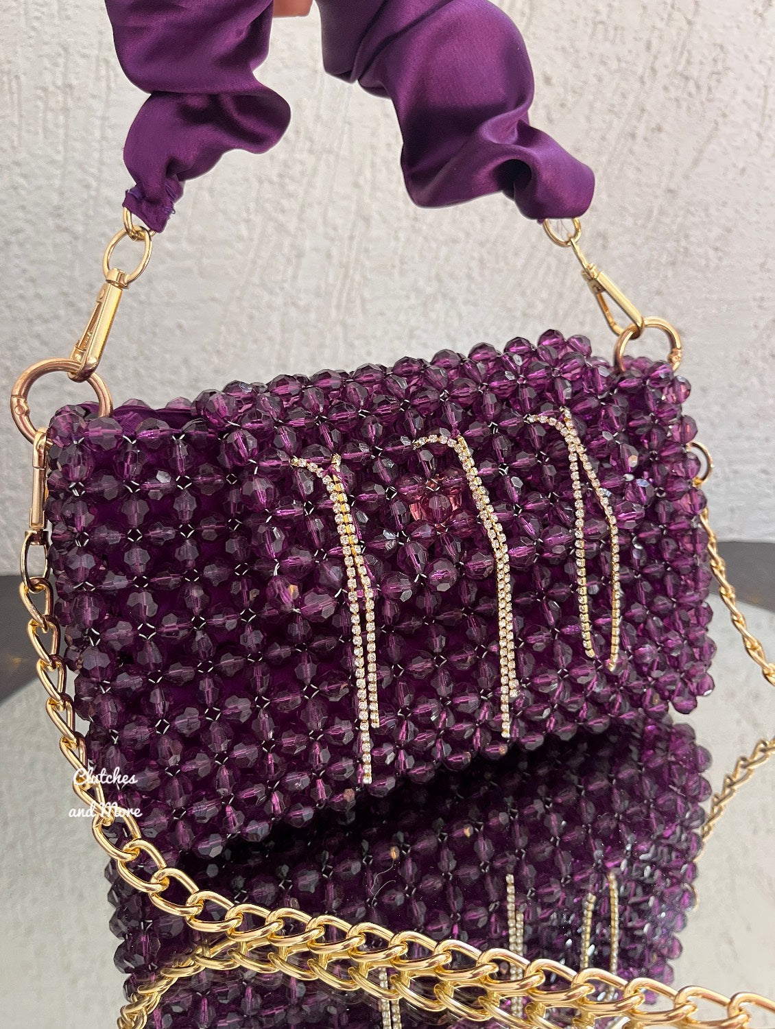 Celebrity Edit Crystal Bag Purple