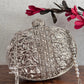 Fiza Mother of pearl luxury clutch Silver