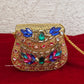 Kasika Kundan Brass Clutch Mini MultiColoured