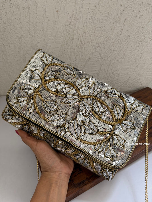 Sliver Gold  Envelope Bag