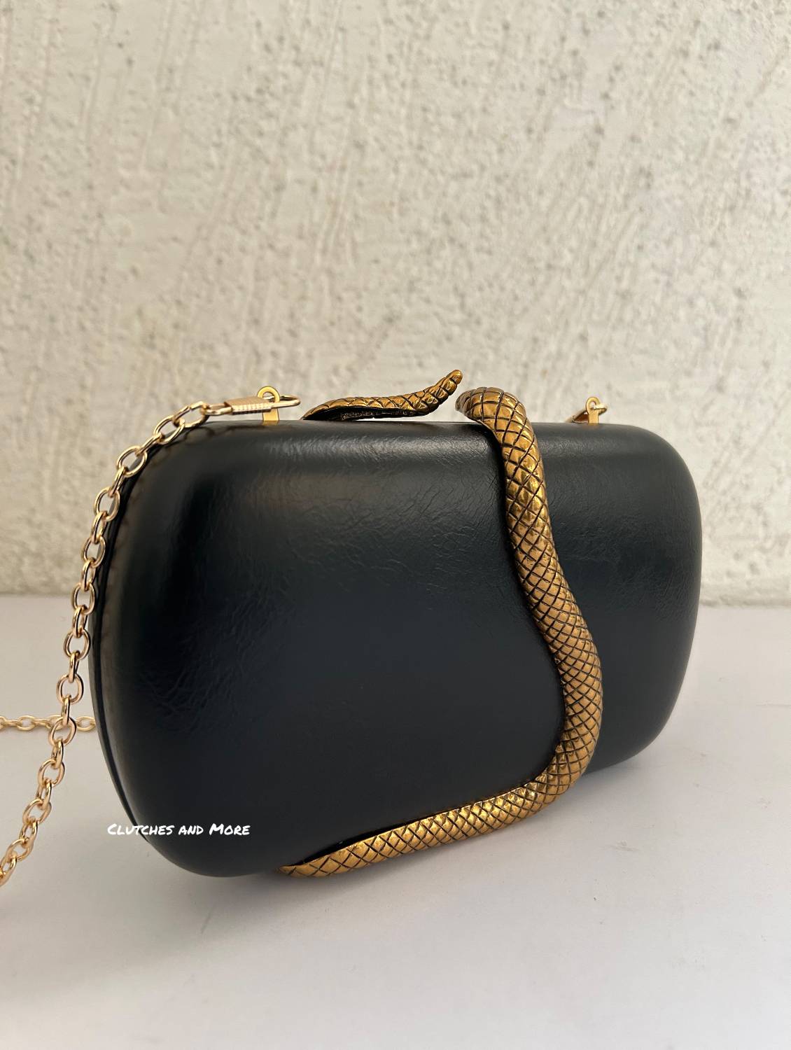 BVLGARI Serpertine Clutch Black