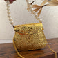 Mini Brass Clutch with Pearl Handle