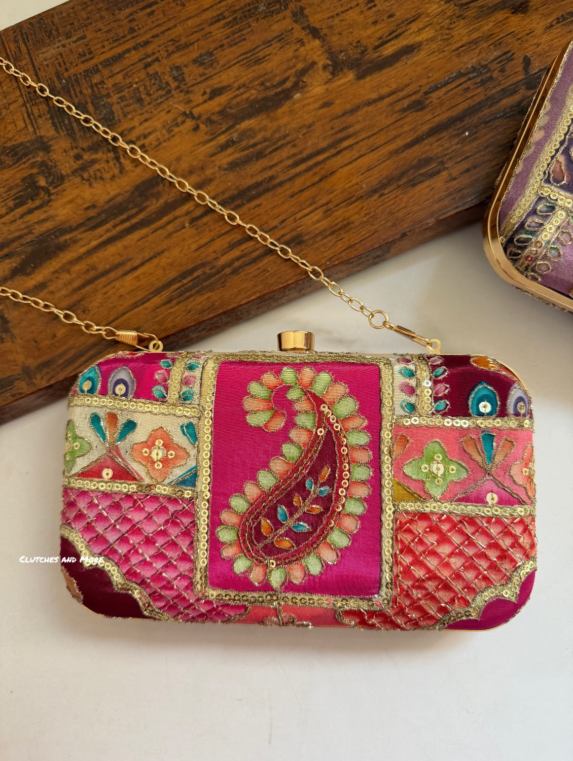 Maharani Party Bag Pink White Multi