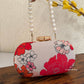 Paradise Red Multicolored Floral Clutch