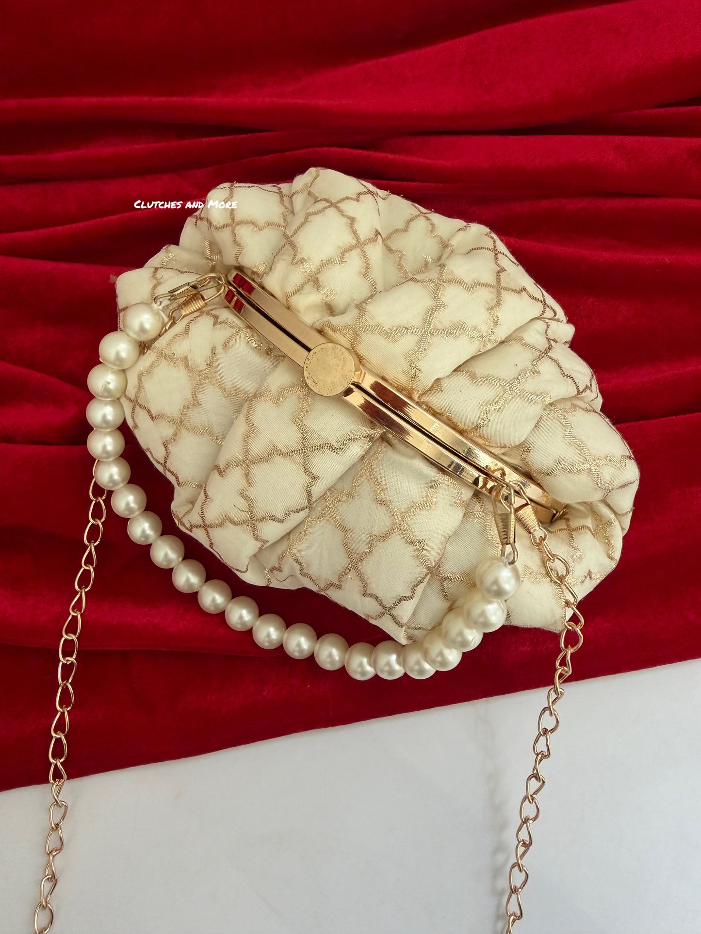 Batua Bag White Gold